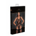Боді Noir Handmade F242 Tulle body with patterned flock embroidery, L