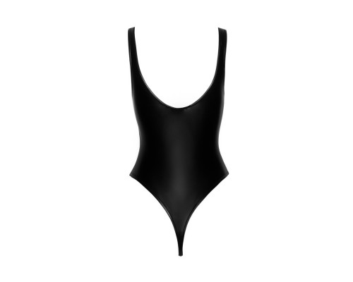 Боді з мокрим ефектом Noir Handmade F244 Powerwetlook body with high cut bottom hem, M