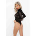 Боді під леопард Noir Handmade F287 Leopard flock bodysuit with long sleeves, XXL, довгий рукав