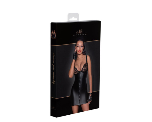 Сукня з мокрим ефектом Noir Handmade F254 Powerwetlook mini-dress, M