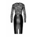 Сукня Noir Handmade F295 Euphoria, L, black, мереживо, глибоке декольте, спідниця міді під латекс