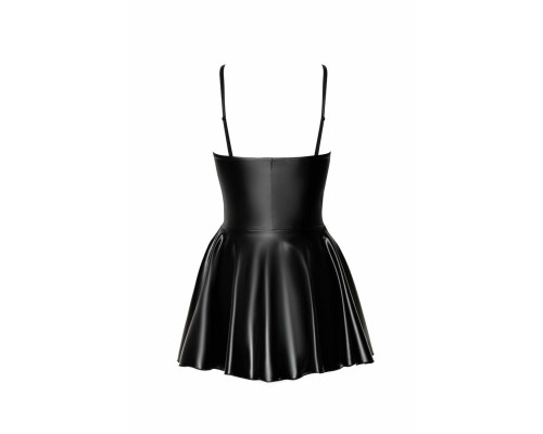 Сукня Noir Handmade F308 Dreamer, M, міні, під латекс, відкриті плечі, спідниця кльош, блискавка спереду