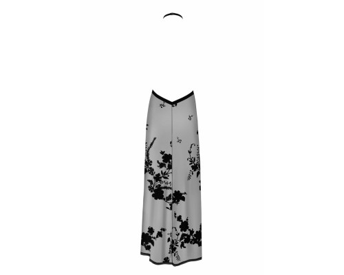 Сукня Noir Handmade F312 Divinity, S, black, прозора, до підлоги, відкрита спина, розріз збоку