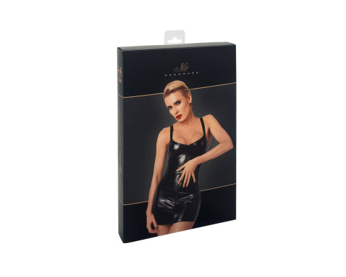 Сукня Noir Handmade F320 Starlet, XXL, під латекс, міні, блискавка по всій довжині, кільце на поясі