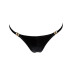 Трусики з мокрим ефектом Noir Handmade P008 Powerwetlook panty with gold clasp, XL, на застібках