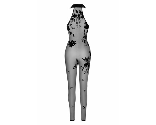 Бодістокінг Noir Handmade F315 Ego, XL, black, прозорий, верх халтер, блискавка на все тіло
