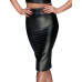 Спідниця-олівець зі шнурівкою Noir Handmade F152 Powerwetlook pencil skirt, S, з мокрим ефектом