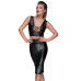 Спідниця-олівець зі шнурівкою Noir Handmade F152 Powerwetlook pencil skirt, 3XL, з мокрим ефектом