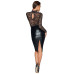 Сукня з мереживним топом Noir Handmade F228 Midi dress with soft lace top, M, мокрий ефект
