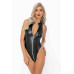 Боді з мокрим ефектом Noir Handmade F294 Powerwetlook bodysuit with front zipper, XXL