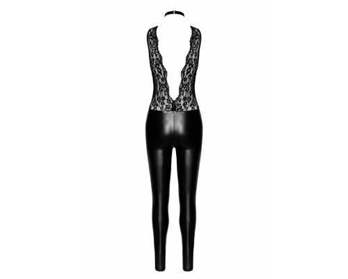 Комбінезон Noir Handmade F298 Libido, S, під латекс, мереживний верх, чокер, знімне намисто, доступ