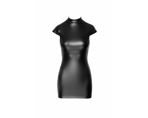 Сукня Noir Handmade F309 Fantasy, 3XL, black, міні, під латекс, короткий рукав, шнурівка ззаду