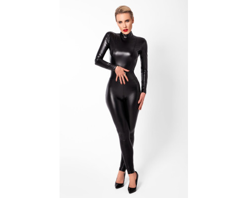 Комбінезон Noir Handmade F319 Caged, XL, під латекс, довгий рукав, з доступом, кільце на поясі