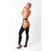Легінси Noir Handmade F323 Rebel, 3XL, black, під латекс, з відкритими стегнами та сідницями