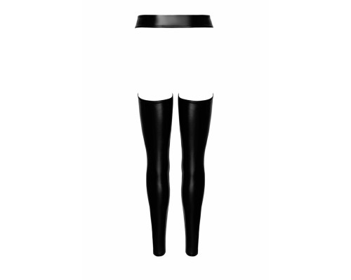 Легінси Noir Handmade F323 Rebel, 3XL, black, під латекс, з відкритими стегнами та сідницями