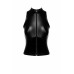Топ Noir Handmade F324 Glam, XXL, black, халтер, на блискавці, вінілові вставки, комір-стійка