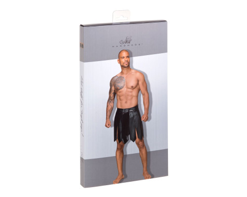 Чоловіча спідниця гладіатора Noir Handmade H053 Eco leather men's gladiator skirt, XL, екошкіра