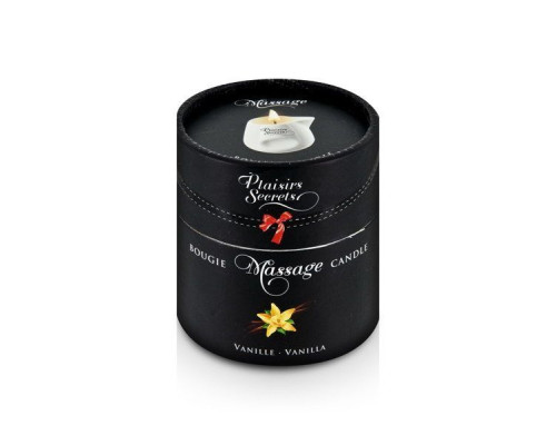 Масажна свічка Plaisirs Secrets Vanilla (80 мл) подарункове паковання, керамічний посуд