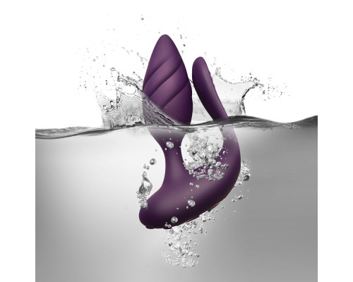 Анально-вагинальный вибратор для пар Rocks Off Cocktail Purple (мятая упаковка!!!)