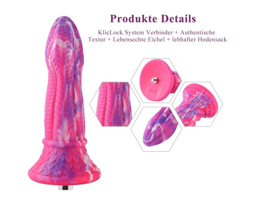 Фаллоимитатор для секс-машин Hismith 10.3″ Silicone Monster Dildo Series (мятая упаковка!!!)