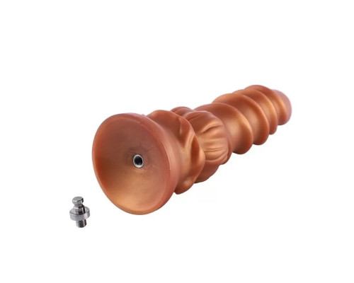 Фалоімітатор для секс-машин Hismith Spiral Grain Silicone Dildo Monster Series, спіральний рельєф