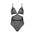 Боді Passion AMBERLY BODY black, S/M, відкрита спина, низ стрінги