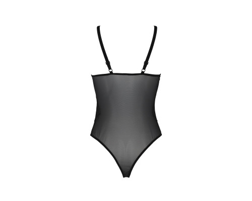Боді Passion KERRIA BODY black, L/XL, з високими вирізами та верхом балконет
