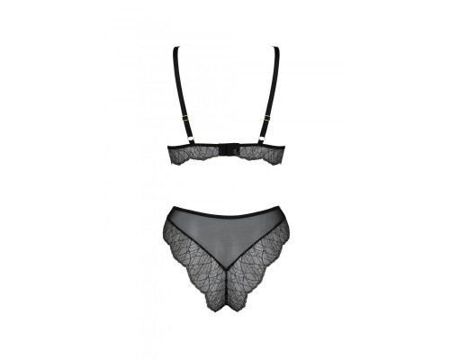 Комплект Passion AMBERLY SET black, L/XL, бралет і трусики бразиліана