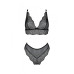 Комплект Passion AMBERLY SET black, XXL/XXXL, бралет і трусики бразиліана