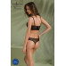 Комплект Passion DROSERA SET black, L/XL, сітка+мереживо, бюстьє та трусики танга