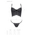 Комплект Passion KERRIA SET black, L/XL, сітка+мереживо, бюстьє та стрінги
