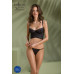 Комплект Passion KERRIA SET black, L/XL, сітка+мереживо, бюстьє та стрінги