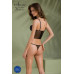 Комплект Passion KERRIA SET black, L/XL, сітка+мереживо, бюстьє та стрінги