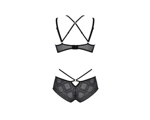 Комплект Passion DROSERA BIKINI black, S/M, бюстгальтер і трусики-кюлоти