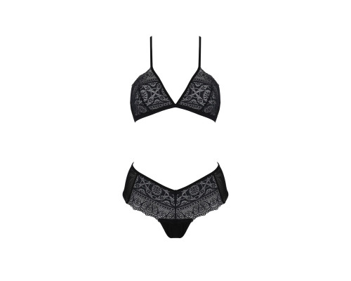 Комплект Passion KERRIA BIKINI black, XXL/XXXL, бралет і трусики-бікіні