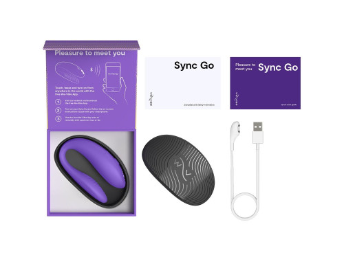 Смарт-вібратор для пар We-Vibe Sync GO Light Purple, тревел-кейс