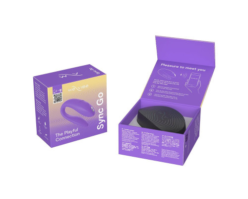 Смарт-вібратор для пар We-Vibe Sync GO Light Purple, тревел-кейс