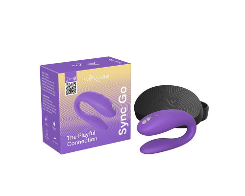 Смарт-вібратор для пар We-Vibe Sync GO Light Purple, тревел-кейс