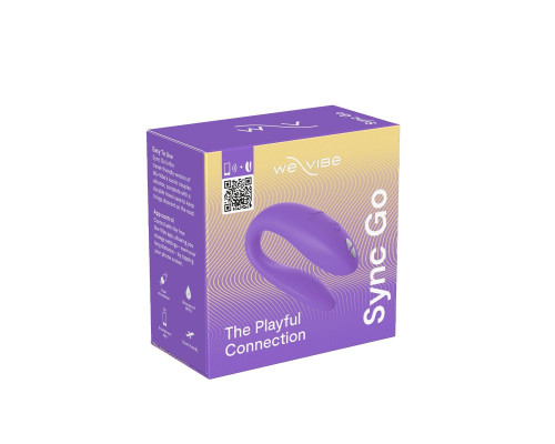 Смарт-вібратор для пар We-Vibe Sync GO Light Purple, тревел-кейс