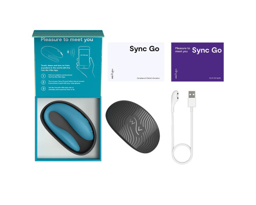 Смарт-вібратор для пар We-Vibe Sync GO Turquoise, тревел-кейс