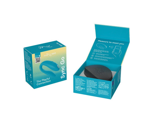 Смарт-вібратор для пар We-Vibe Sync GO Turquoise, тревел-кейс