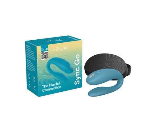 Смарт-вібратор для пар We-Vibe Sync GO Turquoise, тревел-кейс