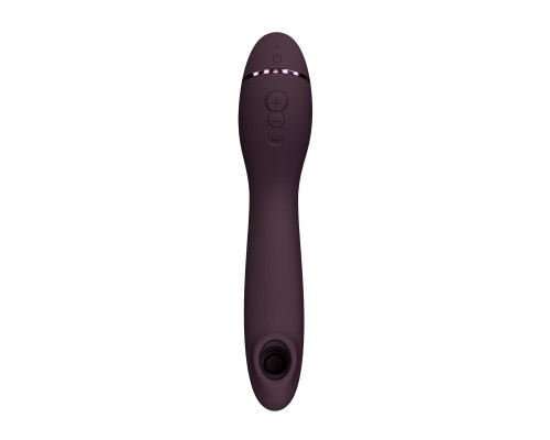 Вакуумний стимулятор для точки G та клітора з вібрацією Womanizer OG Aubergine, 12 рівнів, 3 режими