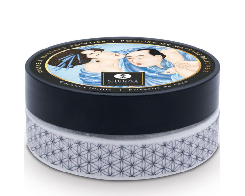 Смачна пудра для оральних пестощів Shunga Body Powder Coconut Thrills, 75 г, аромат кокоса