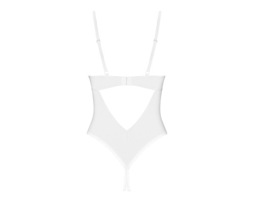 Боді з доступом Obsessive Alissium crotchless teddy, XS/S, ліф з м’якою чашкою, високі трусики