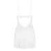 Пеньюар Obsessive Alissium chemise & thong, XS/S, мереживний ліф, стрінги в комплекті