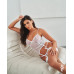 Корсет Obsessive Alissium corset&thong XS/S, гнучкі кісточки, відкрита спина, стрінги в комплекті