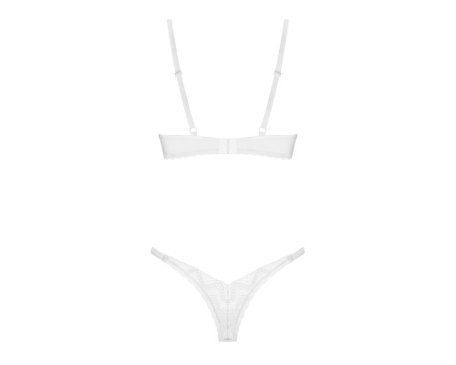 Комплект Obsessive Alissium 2-pcs set, XL/2XL, мереживо, ліф з м’якою чашкою, трусики танга