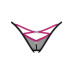 Трусики-стрінги Obsessive Novenes crotchless thong, M/L, сітка, стрепи, прикраса зі стразами