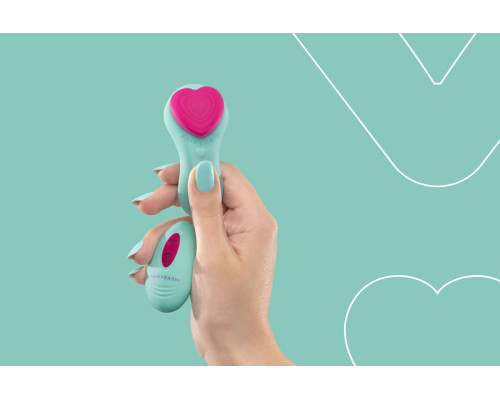 Вібратор у трусики FairyGasm HeartGem green, на магніті, пульт ДК